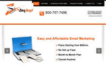 Tablet Screenshot of myzensend.com